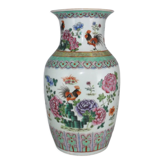 Vase chinois famille rose début 20è siècle