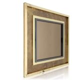 Miroir en laiton gravé  108x108cm