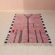 Handwoven natural wool rug, traditional artisan, 2/3 m.