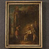 Religious painting The parable of the unfaithful farmer from the 17th century