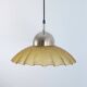 Vintage glass and metal pendant light, 1980s