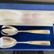Cutlery to serve silver metal and horn