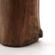 Small brutalist monoxyle vase in wood, 1970s.