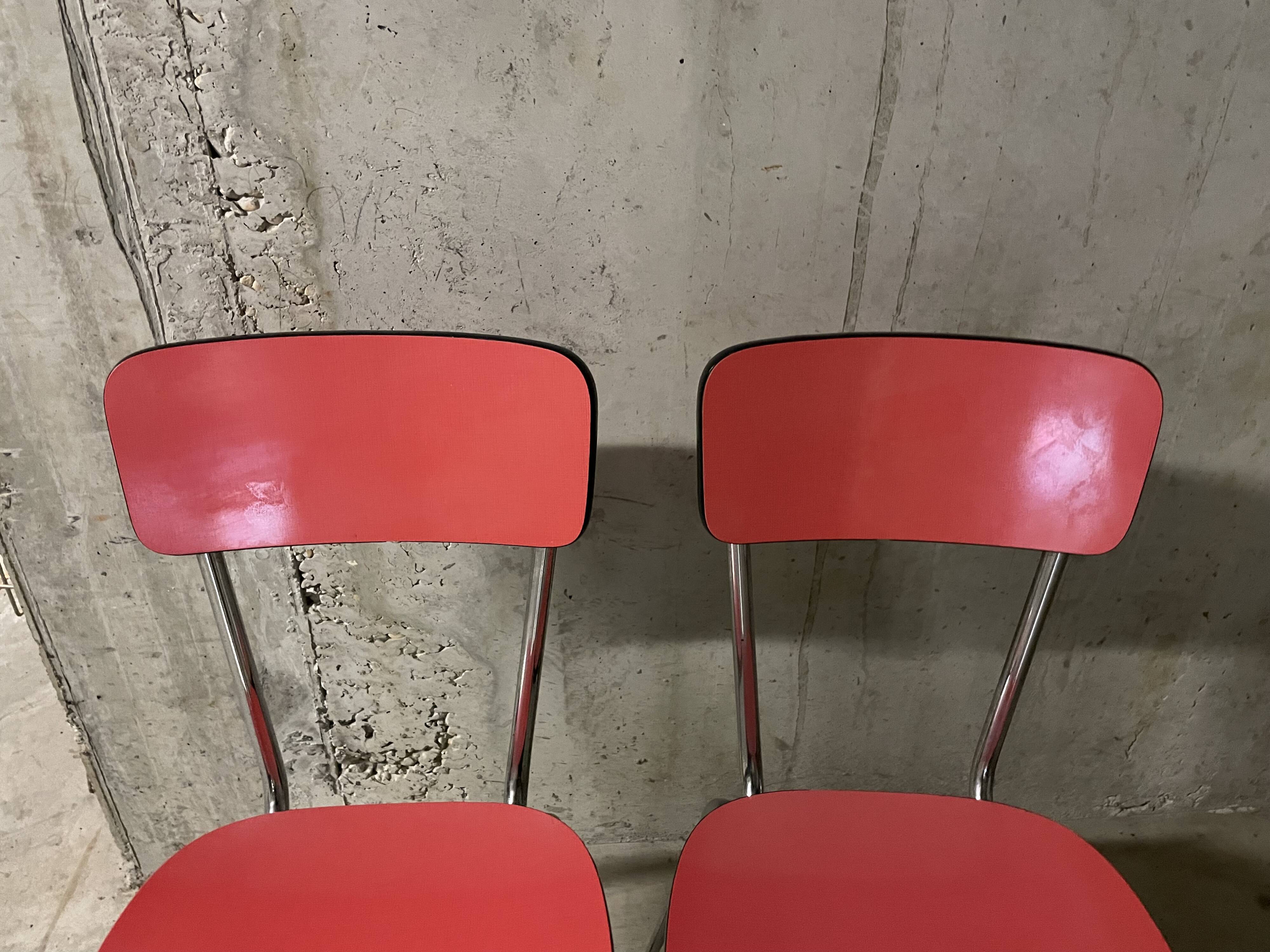 Paire de chaises en formica années 70