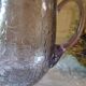 Pichet en verre craquelé couleur mauve