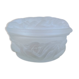 ART DECO Heinrich Hoffmann Box in Pressed Molded Glass Les Naiades Boh