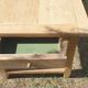 Natural wood farmhouse table