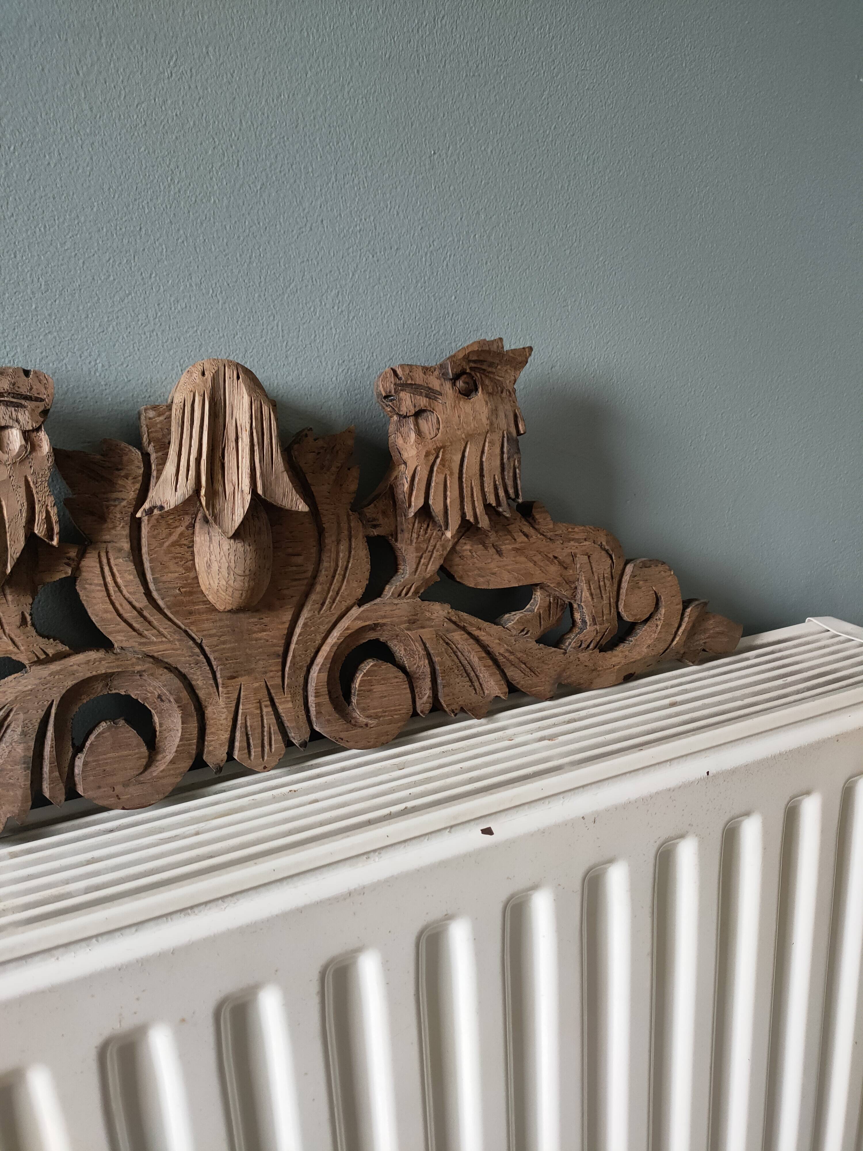 Old oak pediment