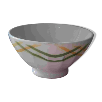 Vintage faceted footed bowl