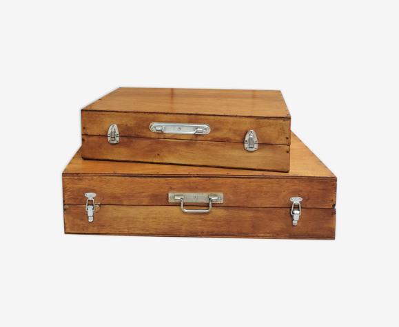 Lot de valises en bois