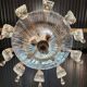 Important lustre Murano in transparent blown glass