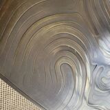 Table carved in bronze - signed erwan boulloud
