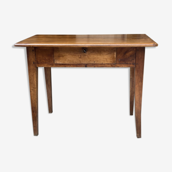 Table bureau XIXème en noyer et châtaignier