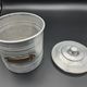 Set of 5 round boxes of aluminum, flour, sugar, coffee, tea, spice