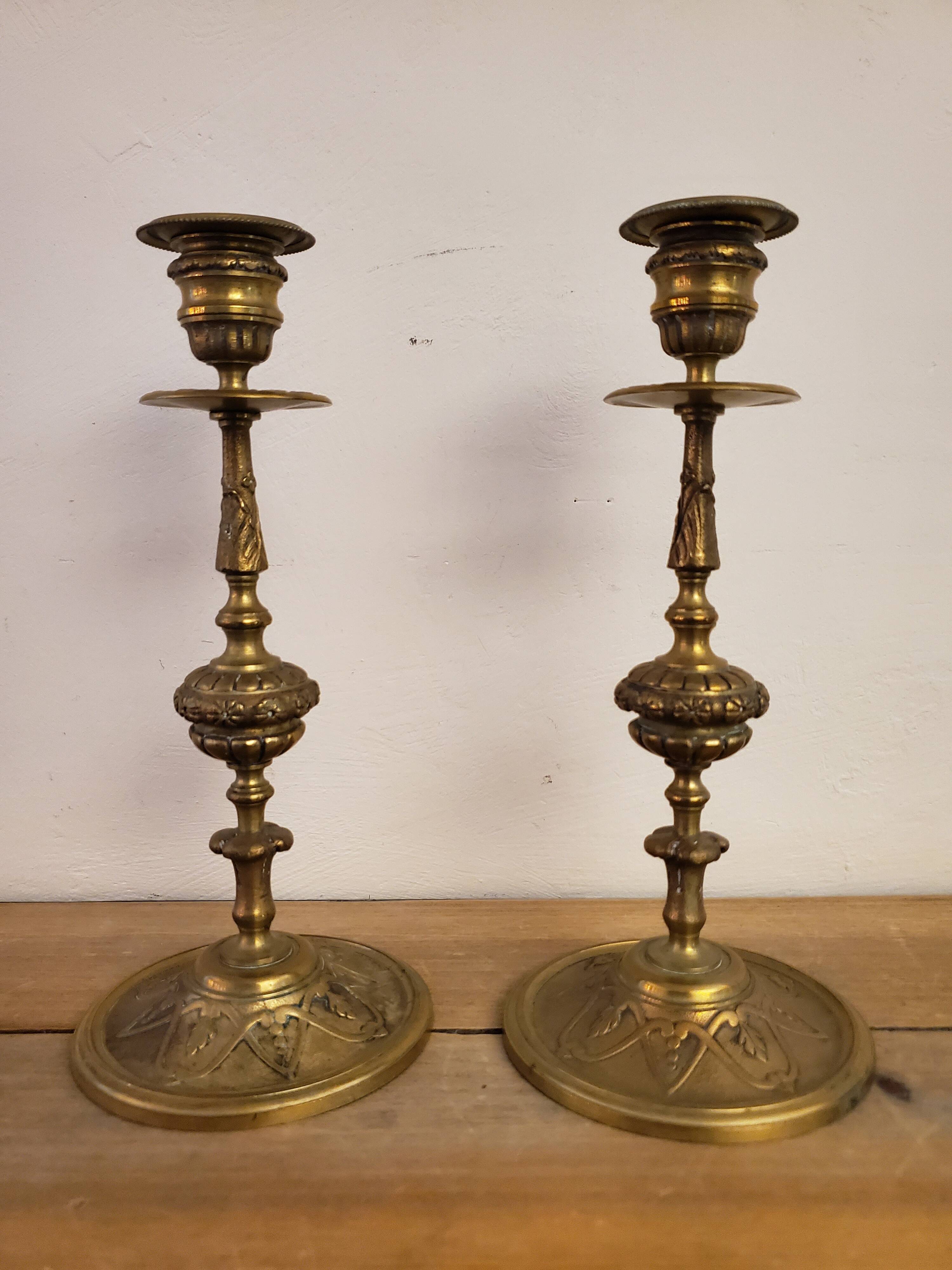 Pair of candle holders