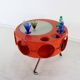 Space age 70s orange syntheric bar on casters