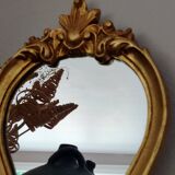 Baroque style gilded mirror.