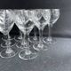 9 Blown glass wine glasses with cut bee decoration – Verrerie Thouvenin Vierzon