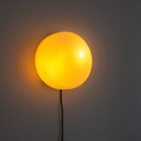 Wall or ceiling light in matt white opaline, 60s/70s