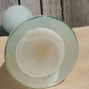 Single-stem vase in white opaline glass