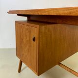 Danish midcentury teak executive desk by Arne Vodder edited by Sibast