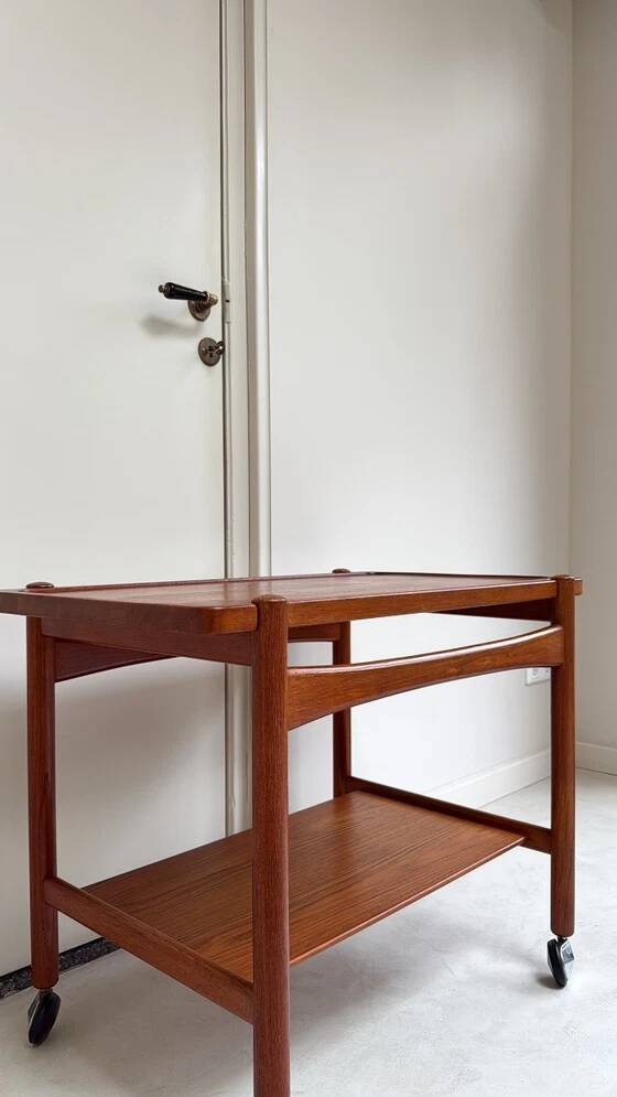 Vintage Danish trolley / serving cart designed by Hans J. Wegner