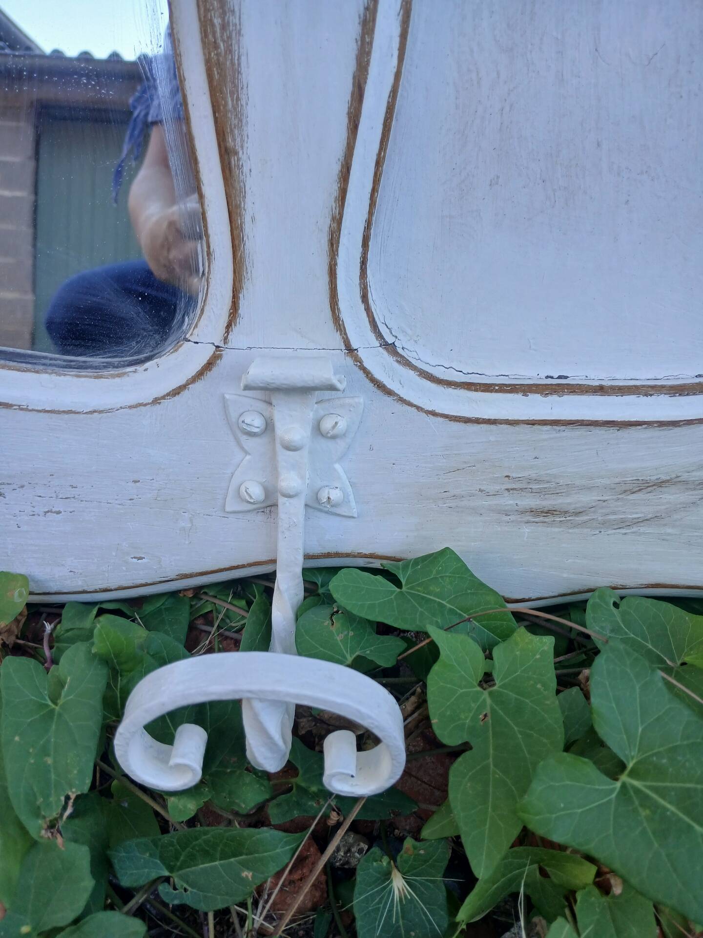 Vintage wooden wall coat rack
