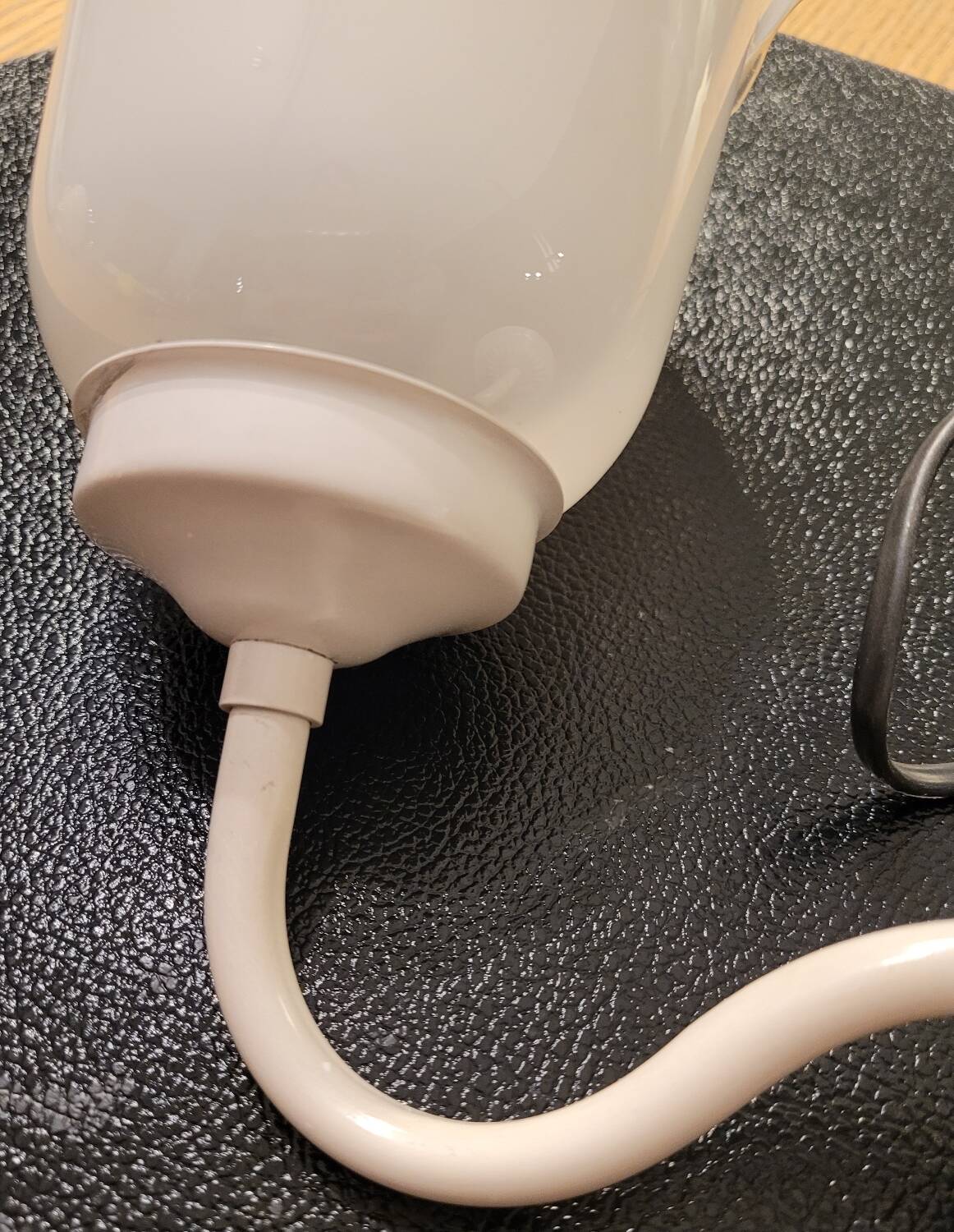 White glass tulip wall light