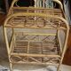 Vintage rattan trolley on wheels