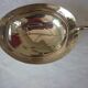 Silver metal gravy boat leaf shape