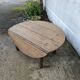 Round low folding table