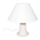 Bohemian table lamp from the 60s/70s, with textured natural tones.