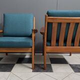 Set Teak Danish chairs by Jull Kristensen 1960s
