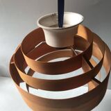 Scandinavian wooden pendant light, vintage circa 1960
