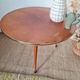 Vintage tripod side table, marquetry diamond-pattern top.