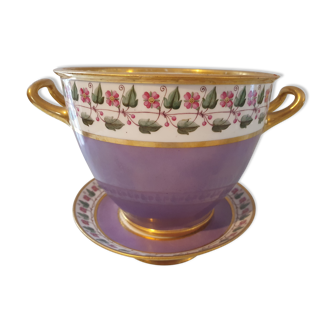cache pot and its porcelain saucer