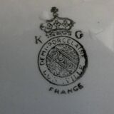 1930s charcuterie dish in Longwy porcelain