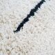 Berber rug 120x180 cm white with black lines