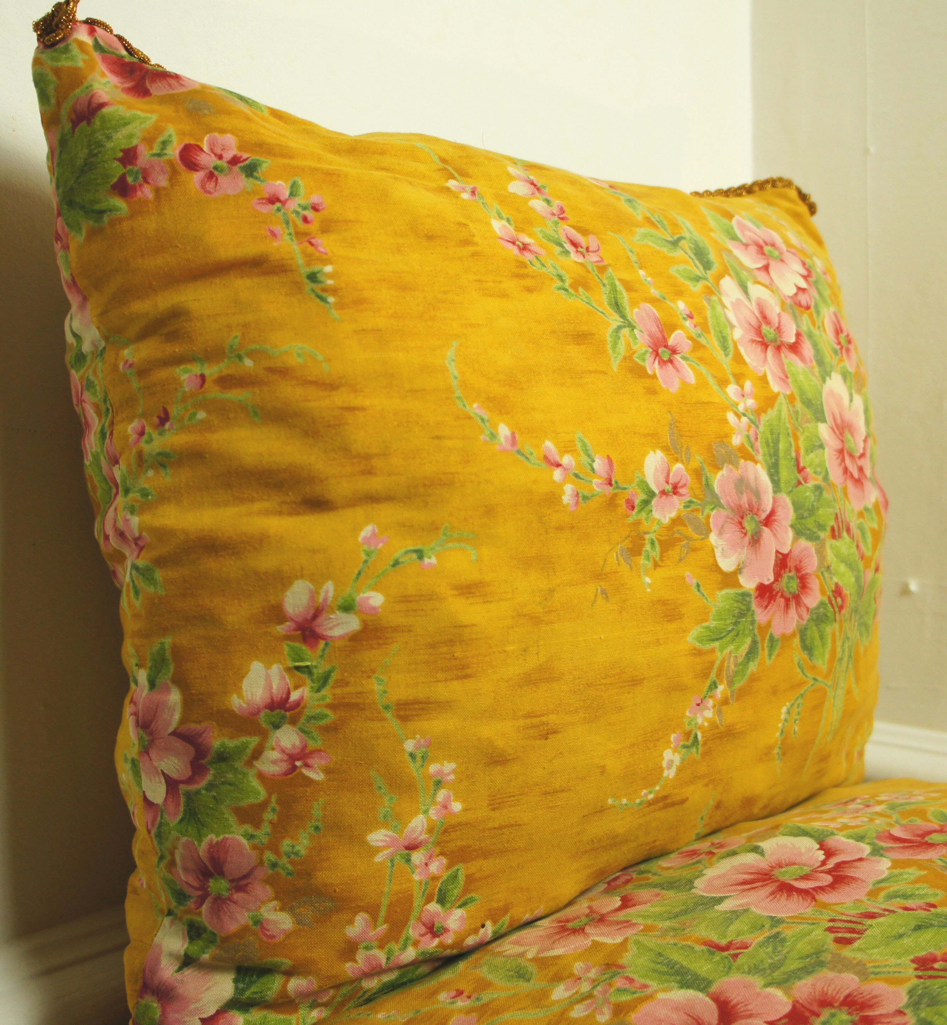 2 vintage ornate cushions
