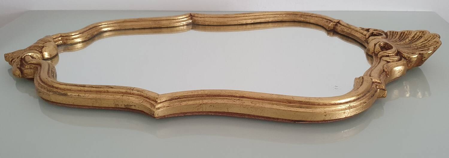 Louis XV style gilded rococo mirror