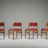 4 chaises en teck par Johannes Andersen pour Uldum