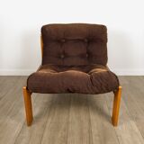 Scandinavian driver armchair in pine 70s