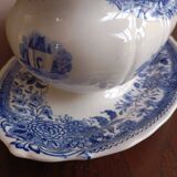 Gravy boat 'Burgenland' blue Villeroy & Boch Mettlach