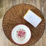 Round rattan coffee table double floor 60s