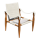 Vintage safari chair 1960s Denmark with canvas minimalist design