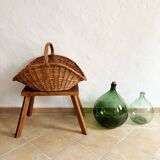 Rattan log basket