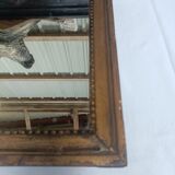 Small mirror in carved stucco wood, nineteenth, original ice