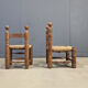 Chaises pour enfants brutalistes de Charles Dudouyt (attribuées), ensemble de 2, années 1960.
