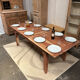 Table de ferme en bois exotique avec rallonges