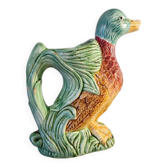 Pichet broc barbotine canard vintage